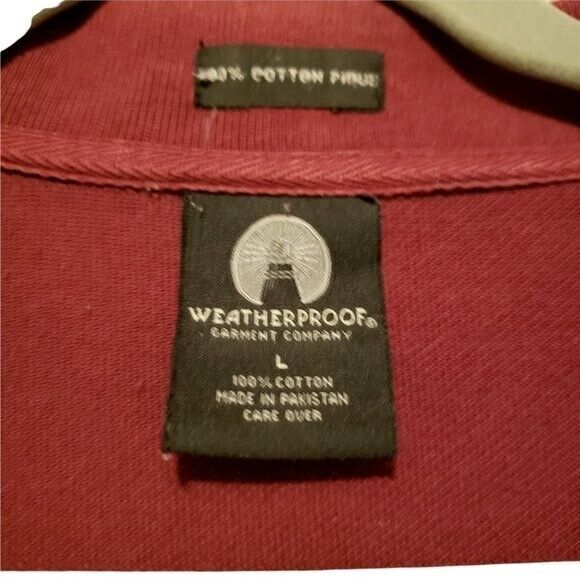 Weatherproof Mens Sz L Red  Solid Short Sleeve Okemas Polo Shirt - Picture 8 of 8